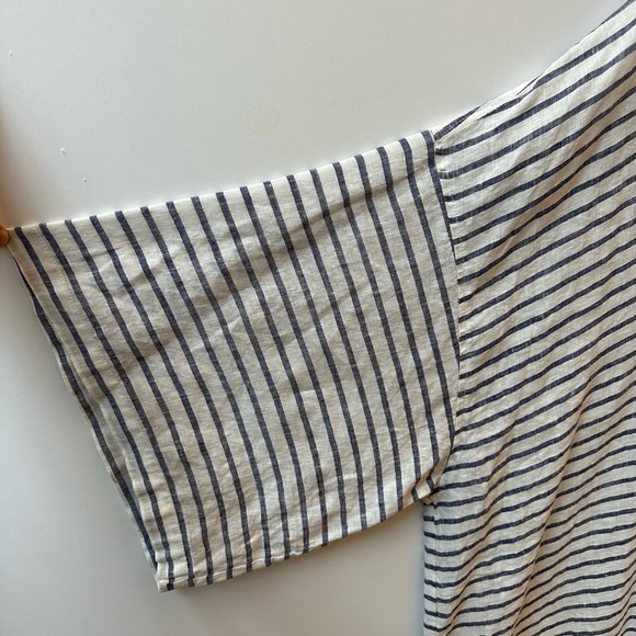 ESBY APPAREL- Gemma Sheer Striped 100% Linen Maxi Caftan Dress - 3X / 4X - Picture 10 of 15